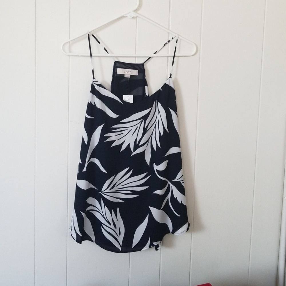 Beautiful Navy Blue and White Blouse